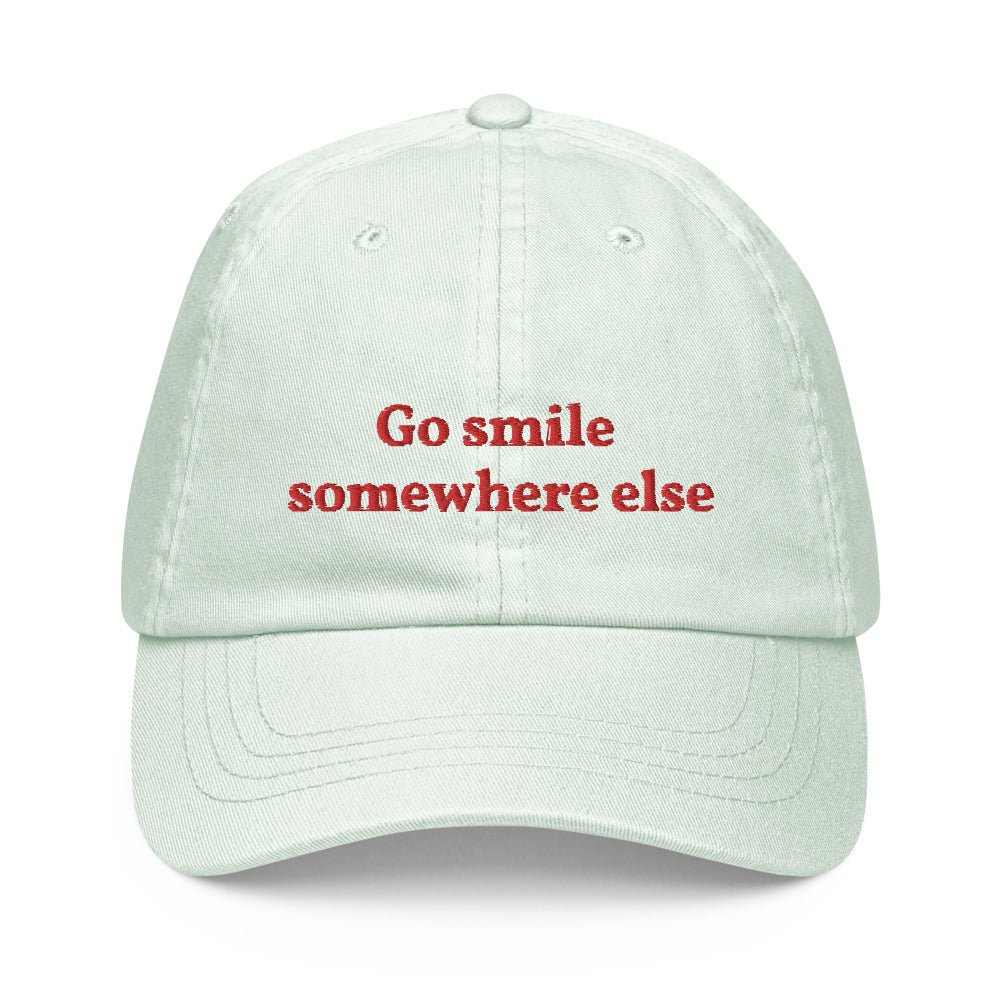Go smile somewhere else - Pastel Cap