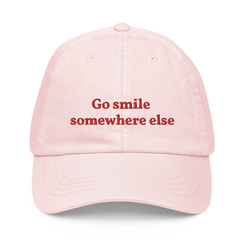 Go smile somewhere else - Pastel Cap